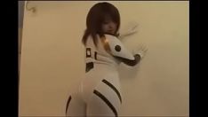 تشغيل Chiharu nakasake coturn outs rei ayanami لعدسات غير طبيعية ويحصل لها مشحم فوق حمار يفرك