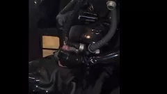 Putar Membunyikan dan Memompa dalam Kandang Masker Gas Lateks Kedap Udara