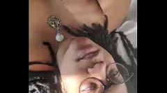 Abspielen Candid Hotel ROMP mit niedlicher Nerd -Freundin - Schwarzer Kerl, Brille, Big Booty